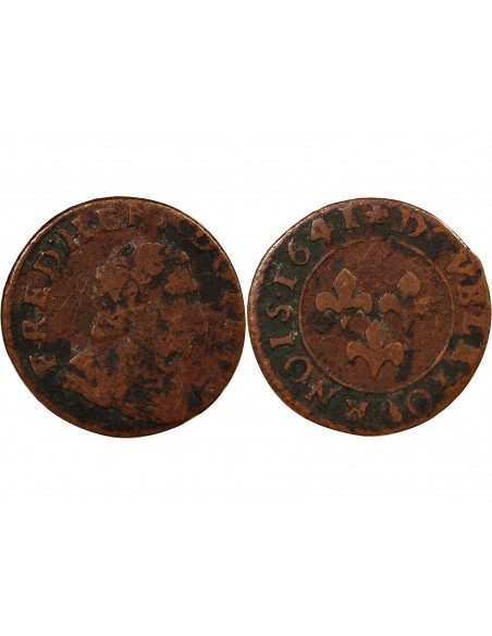 Frédéric-Henri d'Orange-Nassau 1 double tournois Cuivre 1641 Orange