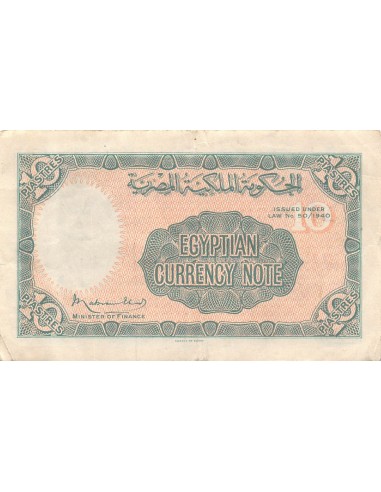 EGYPTE - 10 PIASTRES - 1940