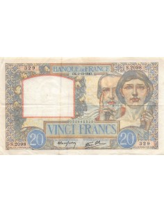 FRANCE, TRAVAIL ET SCIENCE - 20 FRANCS 05/12/1940 2