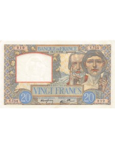 FRANCE, TRAVAIL ET SCIENCE - 20 FRANCS 05/12/1940 2