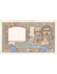 FRANCE, TRAVAIL ET SCIENCE - 20 FRANCS 05/12/1940 2