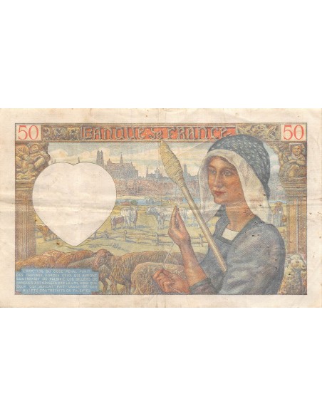 FRANCE, JACQUES COEUR - 50 FRANCS 13/06/1940 - SÉRIE Q1