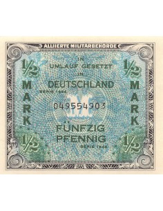 ALLEMAGNE, IMPRESSION AMERICAINE - 1/2 MARK SERIE 1944 2