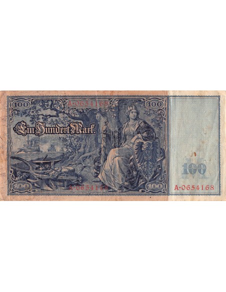 ALLEMAGNE - 100 MARK 07/02/1908 SERIE A