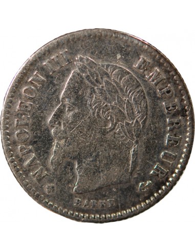 NAPOLEON III - 20 CENTIMES ARGENT 1867 BB STRASBOURG