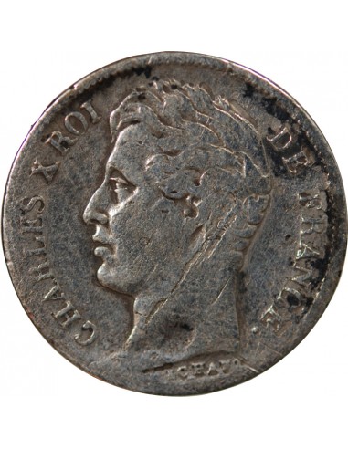 CHARLES X - 1/2 FRANC ARGENT 1828 A PARIS