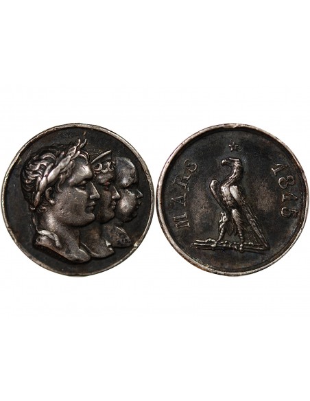 PREMIER EMPIRE - MEDAILLETTE ARGENT 1815 - QUINAIRE, FAMILLE IMPERIALE