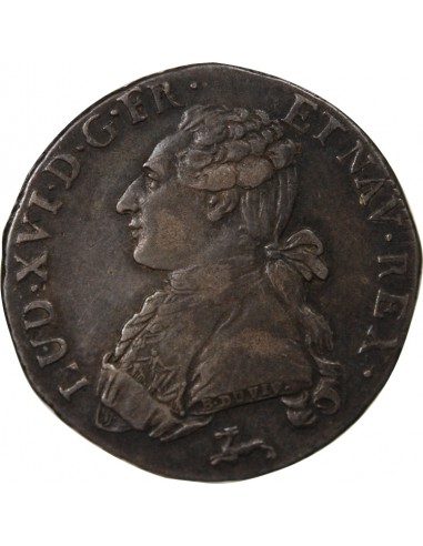 LOUIS XVI - 1/5 ECU AUX RAMEAUX D'OLIVIER 1787 R ORLEANS