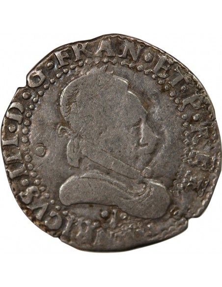 HENRI III - 1/2 FRANC AU COL PLAT 1587 I LIMOGES