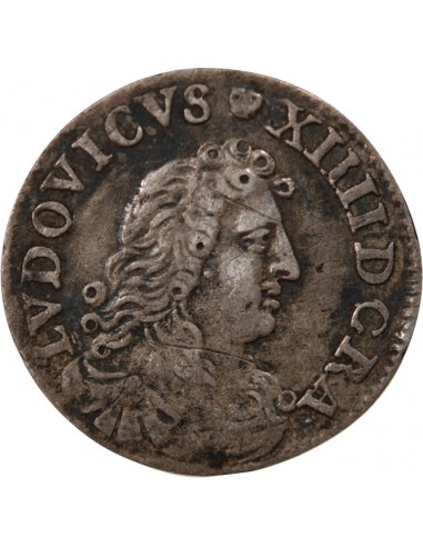 LOUIS XIV﻿ - 4 SOLS DITS DES TRAITANTS 1675 D VIMY