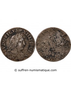 LOUIS XIV﻿ - 4 SOLS DITS DES TRAITANTS 1675 D VIMY