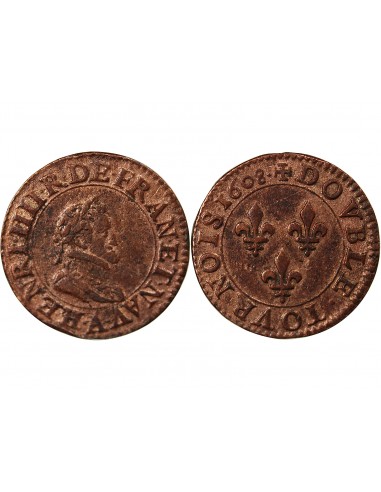 HENRI IV - DOUBLE TOURNOIS 1608 A PARIS