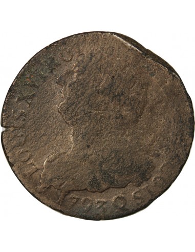 LOUIS XVI CONSTITUTION - 2 SOLS AU FAISCEAU 1793 Q PERPIGNAN