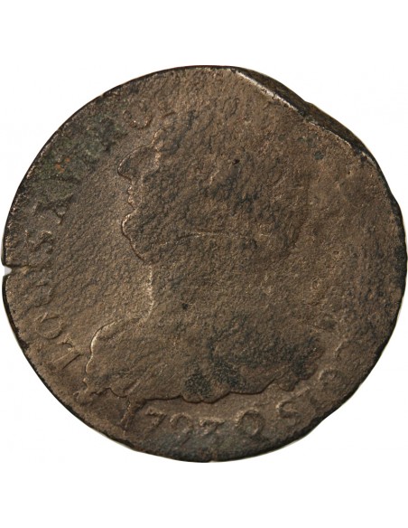 LOUIS XVI CONSTITUTION - 2 SOLS AU FAISCEAU 1793 Q PERPIGNAN