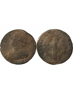 LOUIS XVI CONSTITUTION - 2 SOLS AU FAISCEAU 1793 Q PERPIGNAN 2