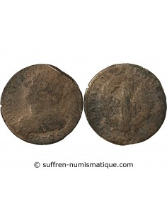 LOUIS XVI CONSTITUTION - 2 SOLS AU FAISCEAU 1793 Q PERPIGNAN