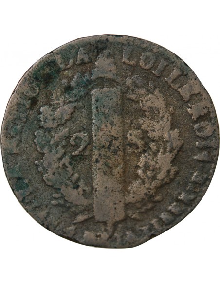 LOUIS XVI, CONSTITUTION - 2 SOLS ROI DES FRANCOIS 1792 W LILLE