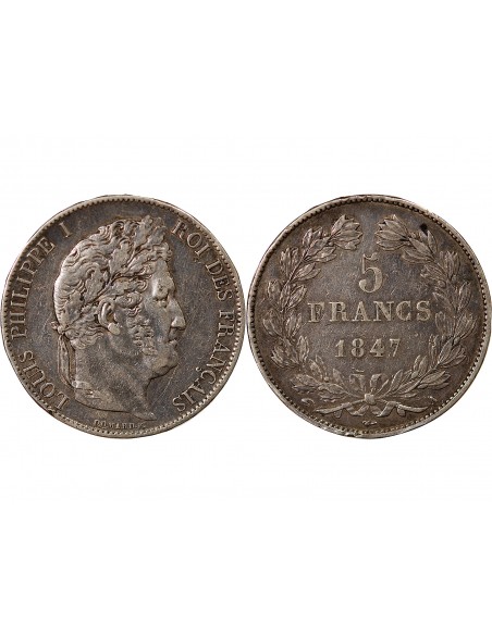LOUIS PHILIPPE﻿ - 5 FRANCS ARGENT 1847 A PARIS