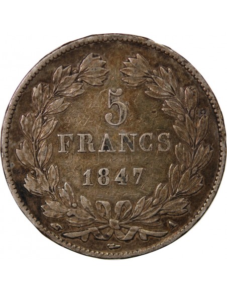 LOUIS PHILIPPE﻿ - 5 FRANCS ARGENT 1847 A PARIS