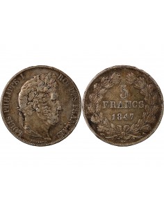 LOUIS PHILIPPE﻿ - 5 FRANCS ARGENT 1847 A PARIS 2