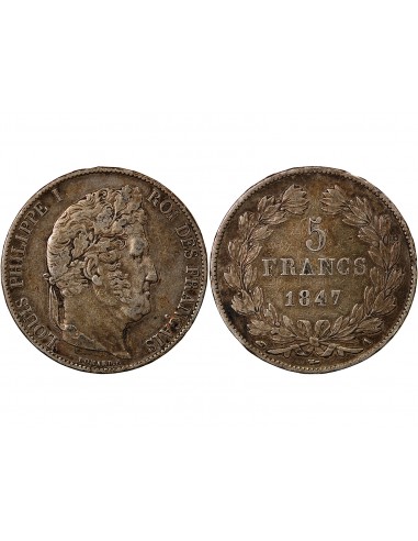 LOUIS PHILIPPE﻿ - 5 FRANCS ARGENT 1847 A PARIS
