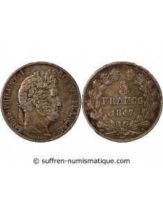 LOUIS PHILIPPE﻿ - 5 FRANCS ARGENT 1847 A PARIS