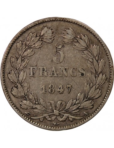 LOUIS PHILIPPE﻿ - 5 FRANCS ARGENT 1847 A PARIS