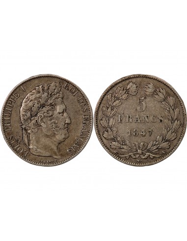 LOUIS PHILIPPE﻿ - 5 FRANCS ARGENT 1847 A PARIS