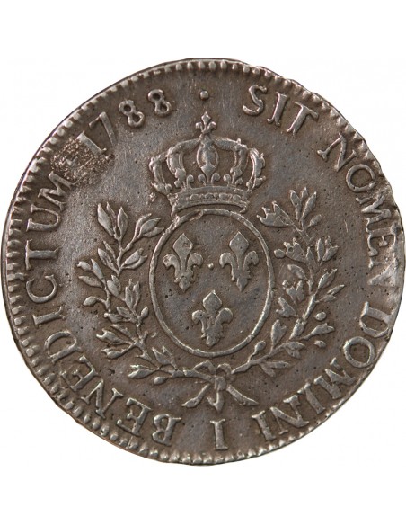 LOUIS XVI - ÉCU ARGENT AUX RAMEAUX D'OLIVIER 1788 I LIMOGES