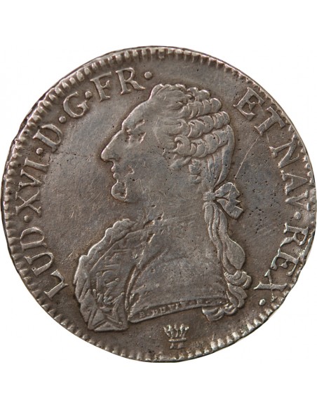 LOUIS XVI - ÉCU ARGENT AUX RAMEAUX D'OLIVIER 1788 I LIMOGES