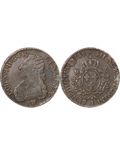 LOUIS XVI - ÉCU ARGENT AUX RAMEAUX D'OLIVIER 1788 I LIMOGES 2