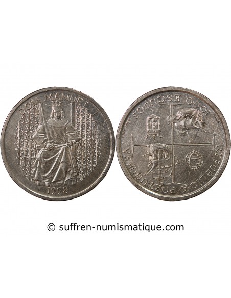 PORTUGAL - 1000 ESCUDOS ARGENT 1998 - MANUEL I