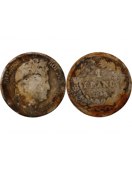 LOUIS PHILIPPE﻿ - 1 FRANC ARGENT 1848 A PARIS