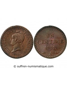 IIe REPUBLIQUE - CENTIME DUPRÉ - 1851 A PARIS
