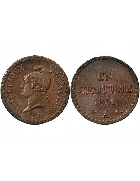 IIe REPUBLIQUE - CENTIME DUPRÉ - 1851 A PARIS