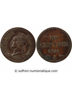 IIe REPUBLIQUE - CENTIME DUPRÉ - 1851 A PARIS