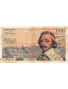 1000 FRANCS RICHELIEU - 07.03.1957, SERIE R318