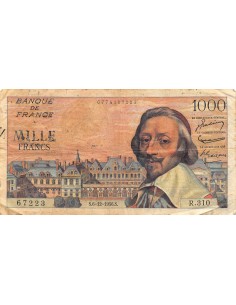 1000 FRANCS RICHELIEU - 06.12.1956, SERIE R310 2