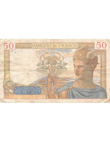 FRANCE, CÉRÈS MODIFIE - 50 FRANCS 04/04/1940