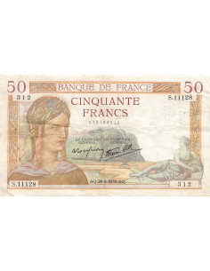 FRANCE, CÉRÈS - 50 FRANCS 28/09/1939 2