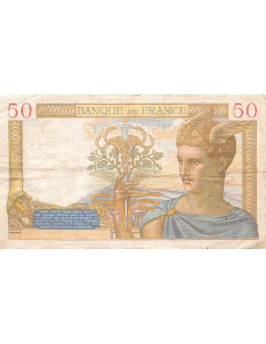 FRANCE, CÉRÈS MODIFIÉ - 50 FRANCS 05/01/1939