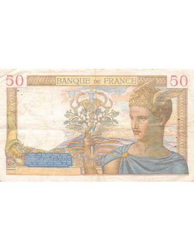FRANCE, CÉRÈS MODIFIÉ - 50 FRANCS 14/03/1940
