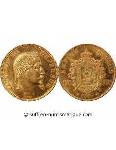 NAPOLEON III - ﻿100 FRANCS OR 1867 BB STRASBOURG