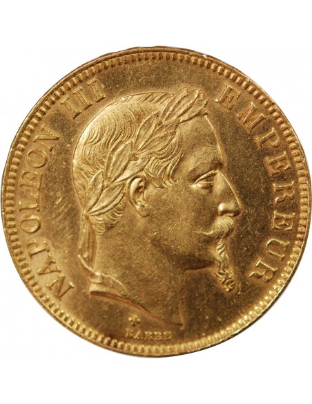 NAPOLEON III - ﻿100 FRANCS OR 1867 BB STRASBOURG
