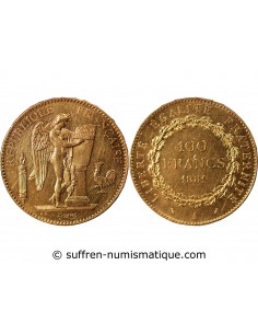 GENIE - 100 FRANCS OR 1881 "Dieu protège la France"﻿