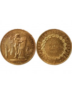 GENIE - 100 FRANCS OR 1881 "Dieu protège la France"﻿ 2