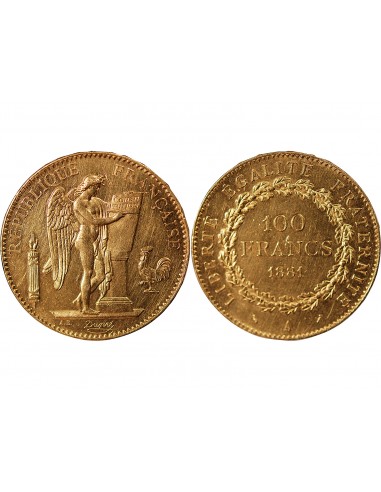 GENIE - 100 FRANCS OR 1881 "Dieu protège la France"﻿