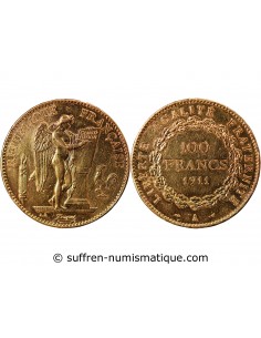 GENIE - 100 FRANCS OR 1911 A PARIS "Liberté Egalité Fraternité"﻿