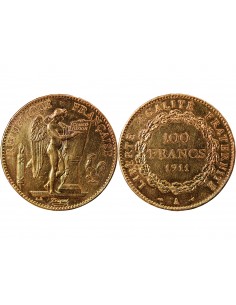 GENIE - 100 FRANCS OR 1911 A PARIS "Liberté Egalité Fraternité"﻿ 2