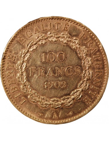 GENIE - 100 FRANCS OR 1902 "Dieu protège la France"﻿